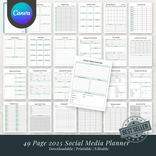 2025 Social Media Planner – Digital Download