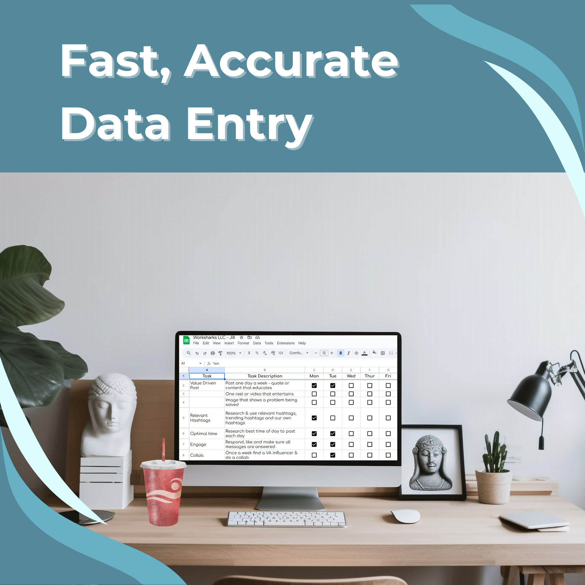 Accurate and Efficient Data Entry Services - Worksharks LLC