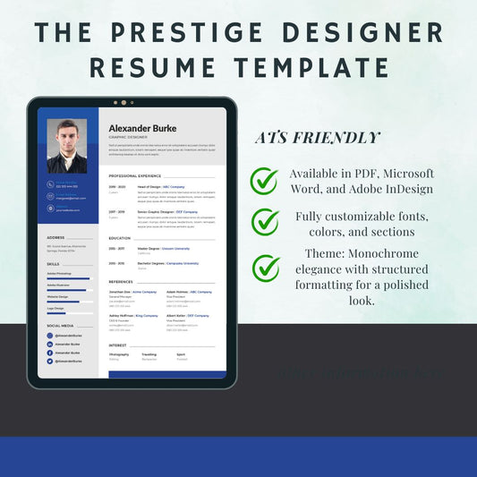 The Prestige Designer Resume Template