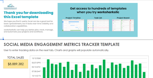 Social Media Engagement Tracker Template