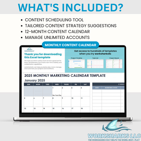 Monthly Marketing Calendar Template